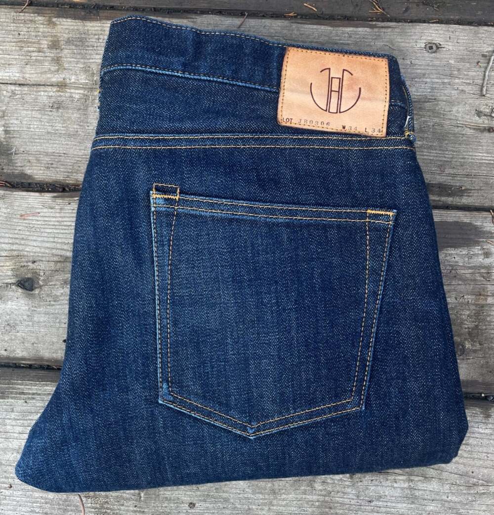JAPAN BLUE JEAN Pure Indigo Mid Wash Red Line Selvedge Jeans 34 Blue